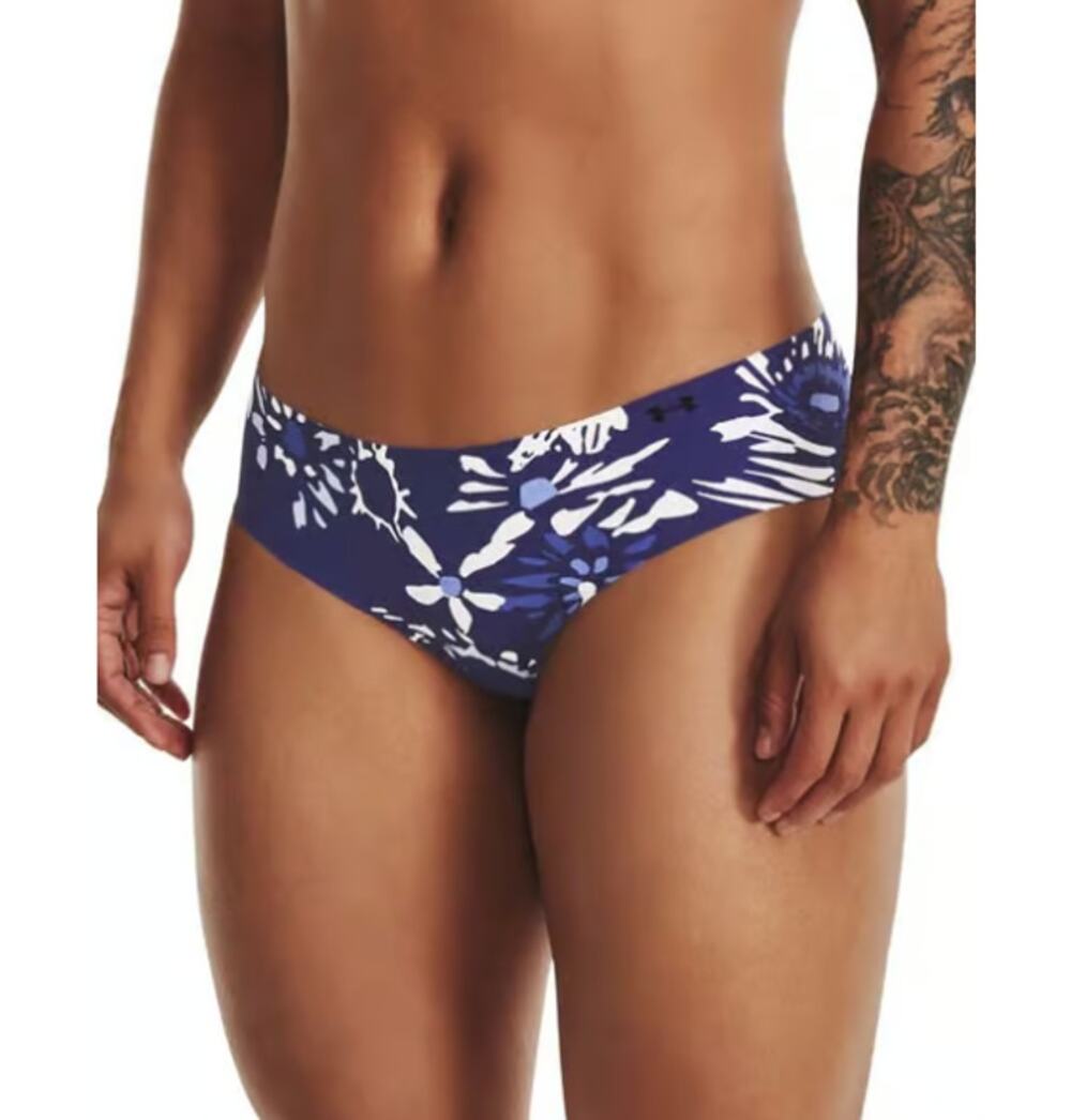 Under Armour Women's Multi Printed Regular Fit Hipster Panties Size L Pack of 2